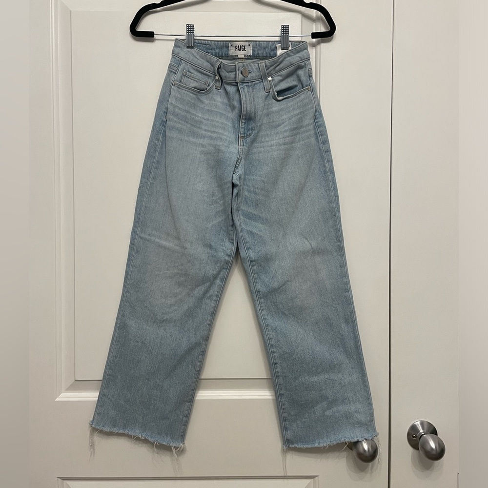 Paige Nellie wide leg cropped jeans, size 24